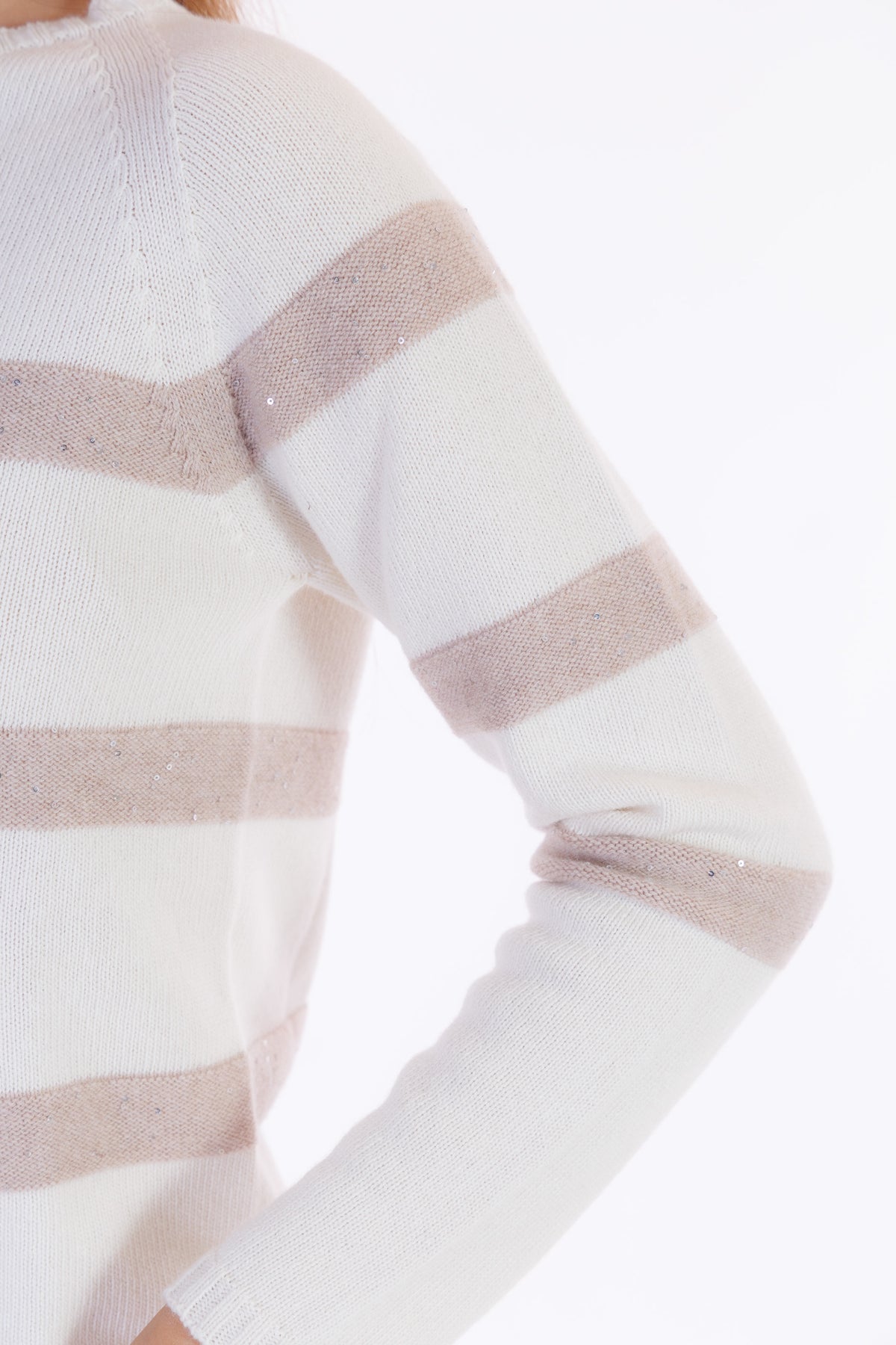 Maglia righe paillettes