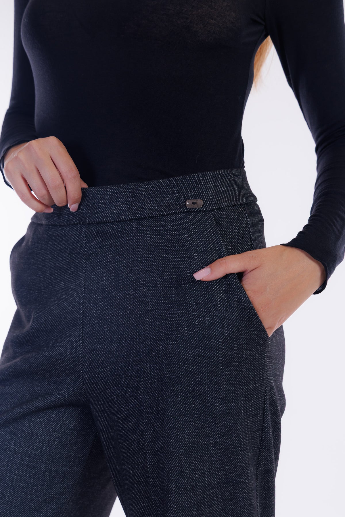 Pantalone ampio melange