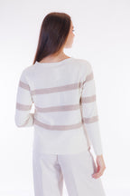Maglia righe paillettes