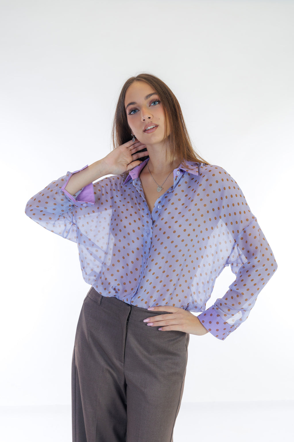 Camicia over pois