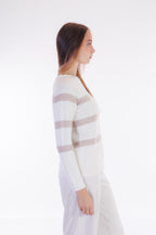 Maglia righe paillettes