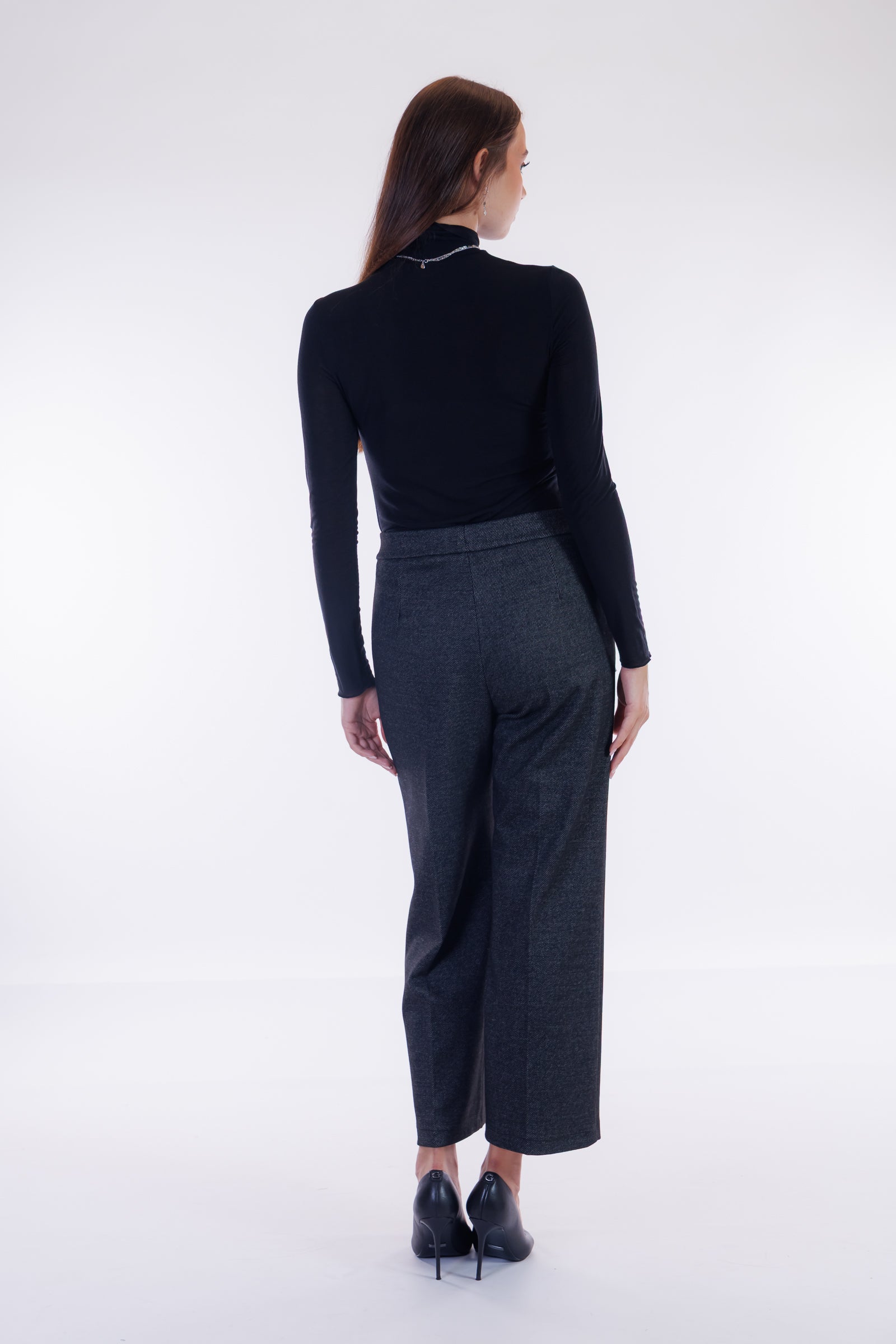 Pantalone ampio melange