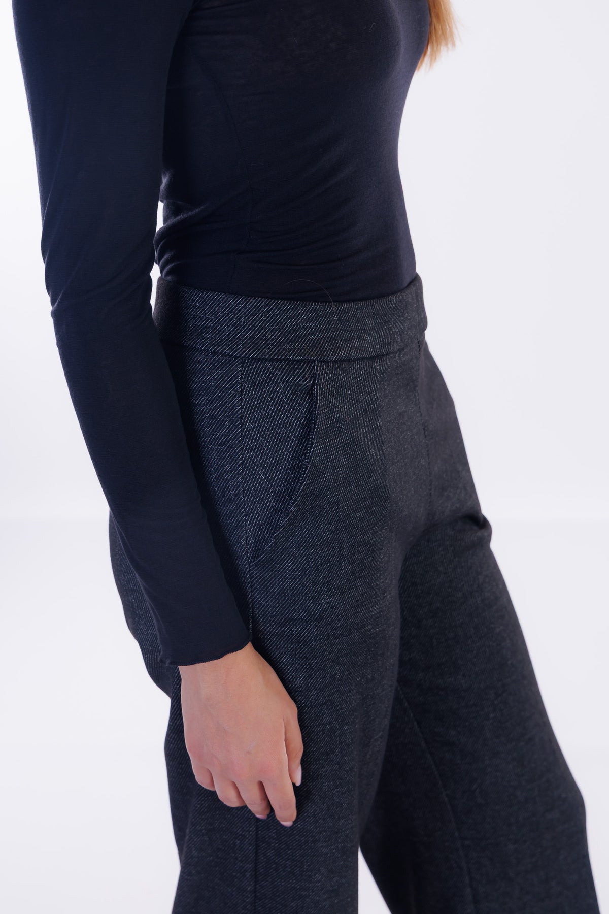 Pantalone ampio melange