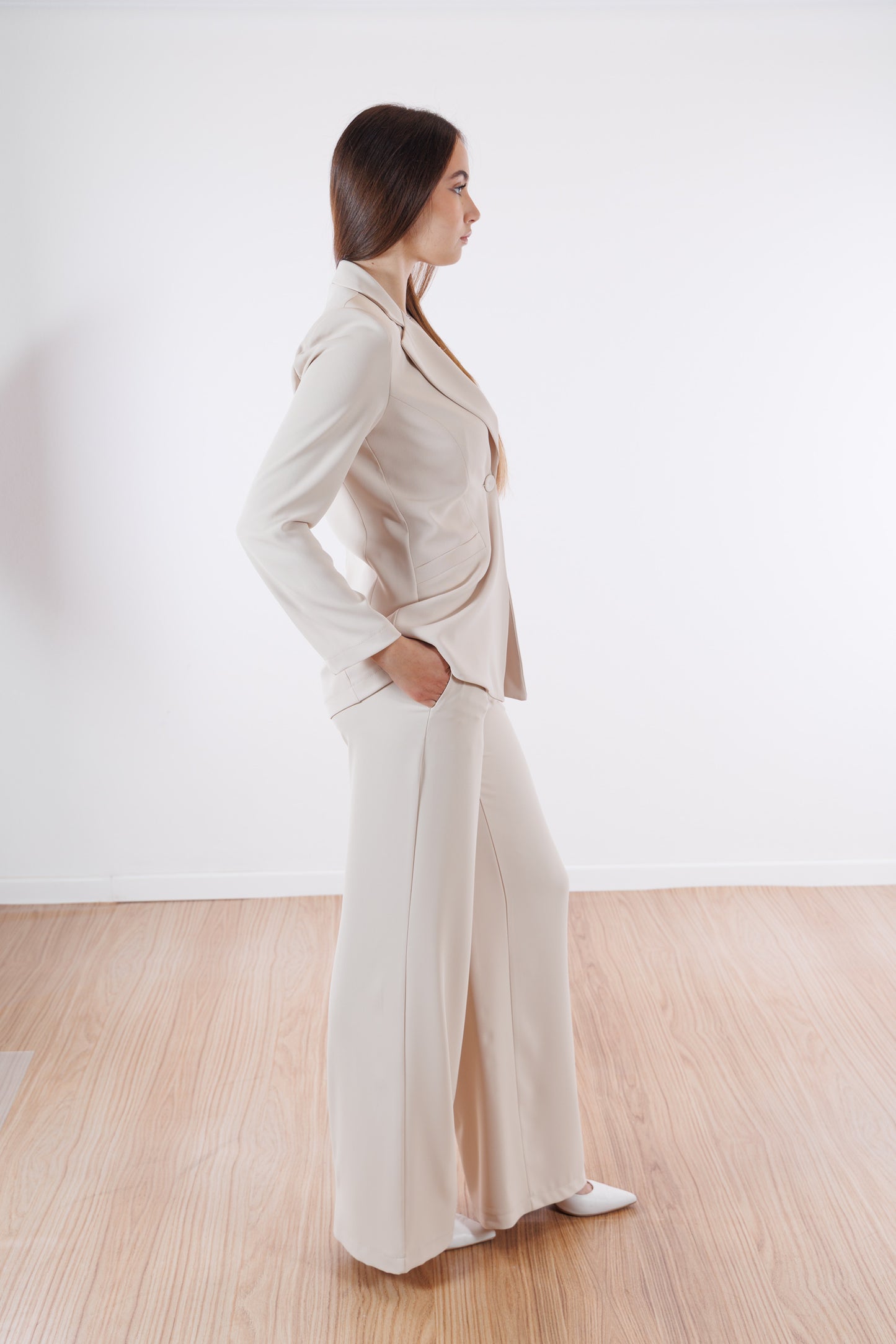 Giacca monopetto fluido