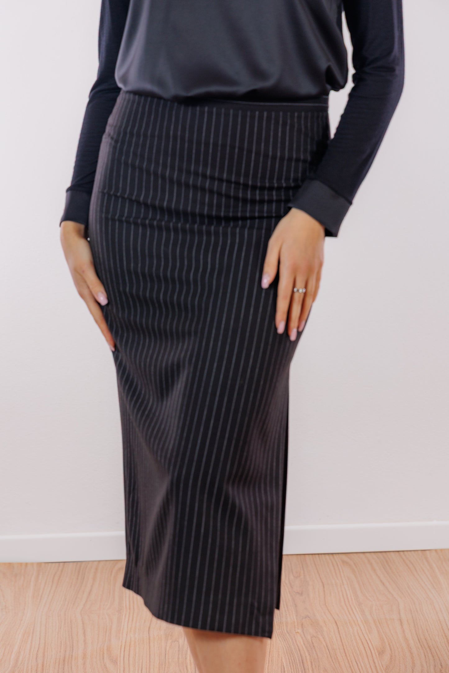 Gonna tubino gessata