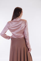 Camicia slim raso stretch