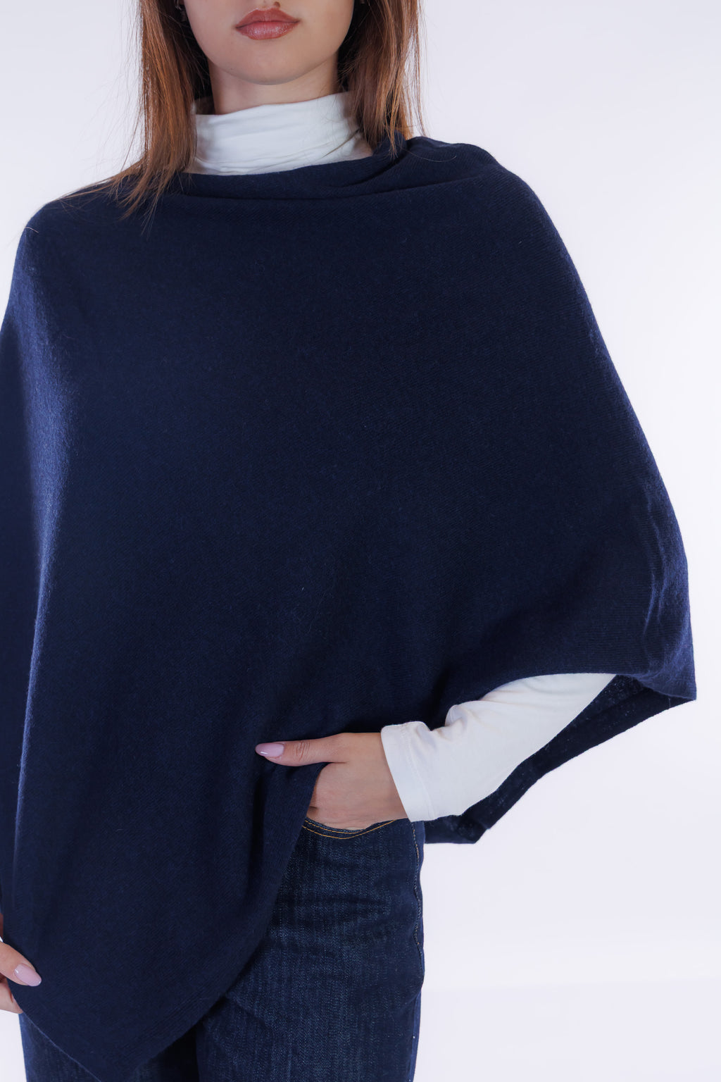 Poncho m. cashmere