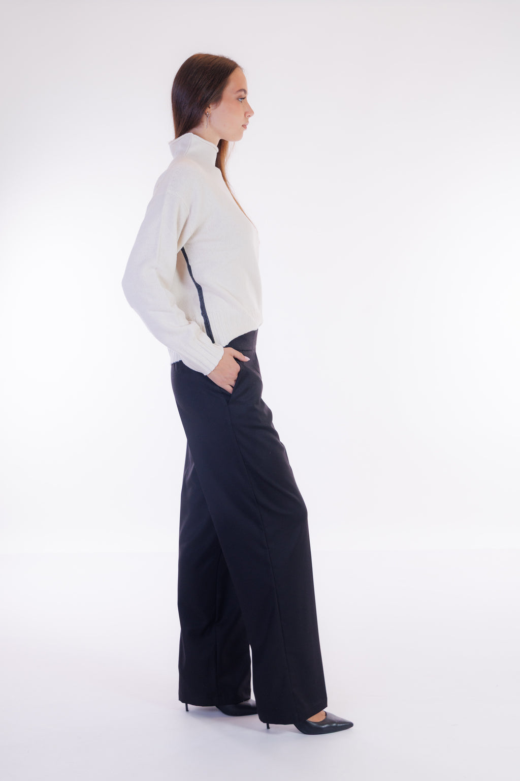 Pantalone palazzo flanella