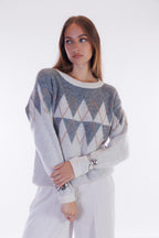 Maglione jacquard rombi