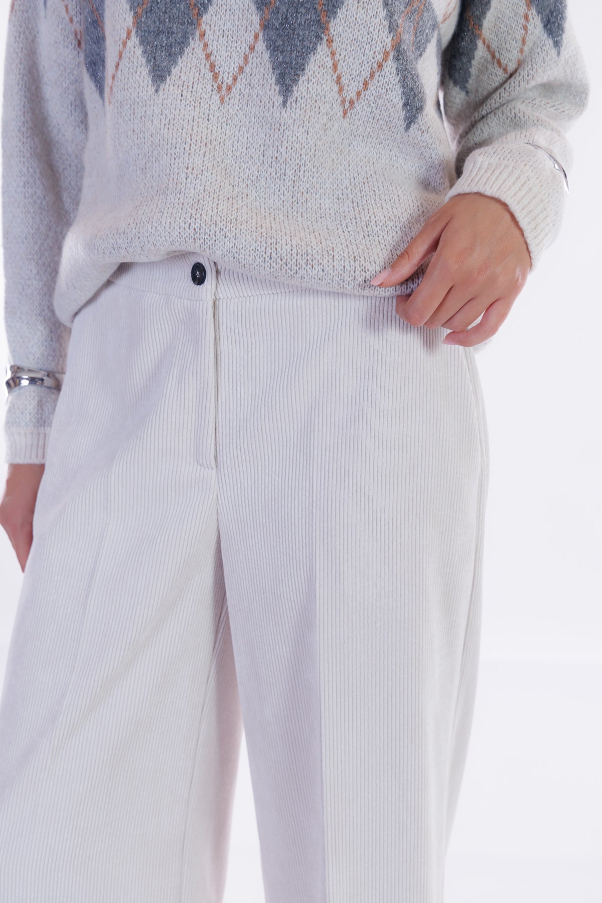 Pantalone largo velluto