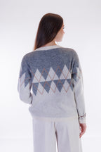 Maglione jacquard rombi