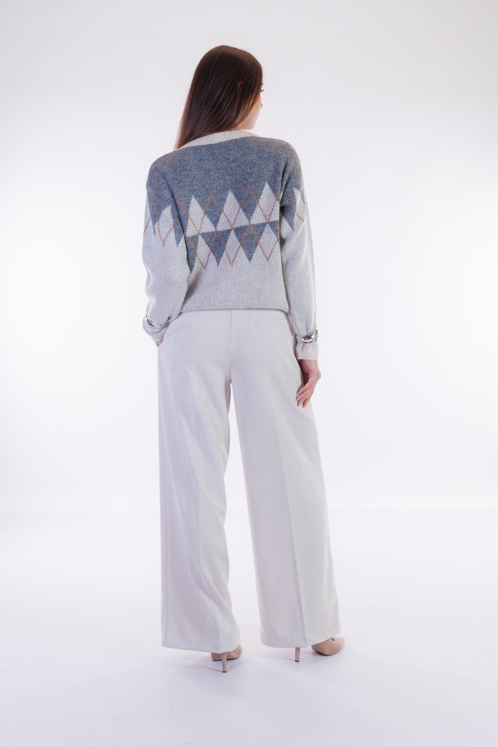 Pantalone largo velluto