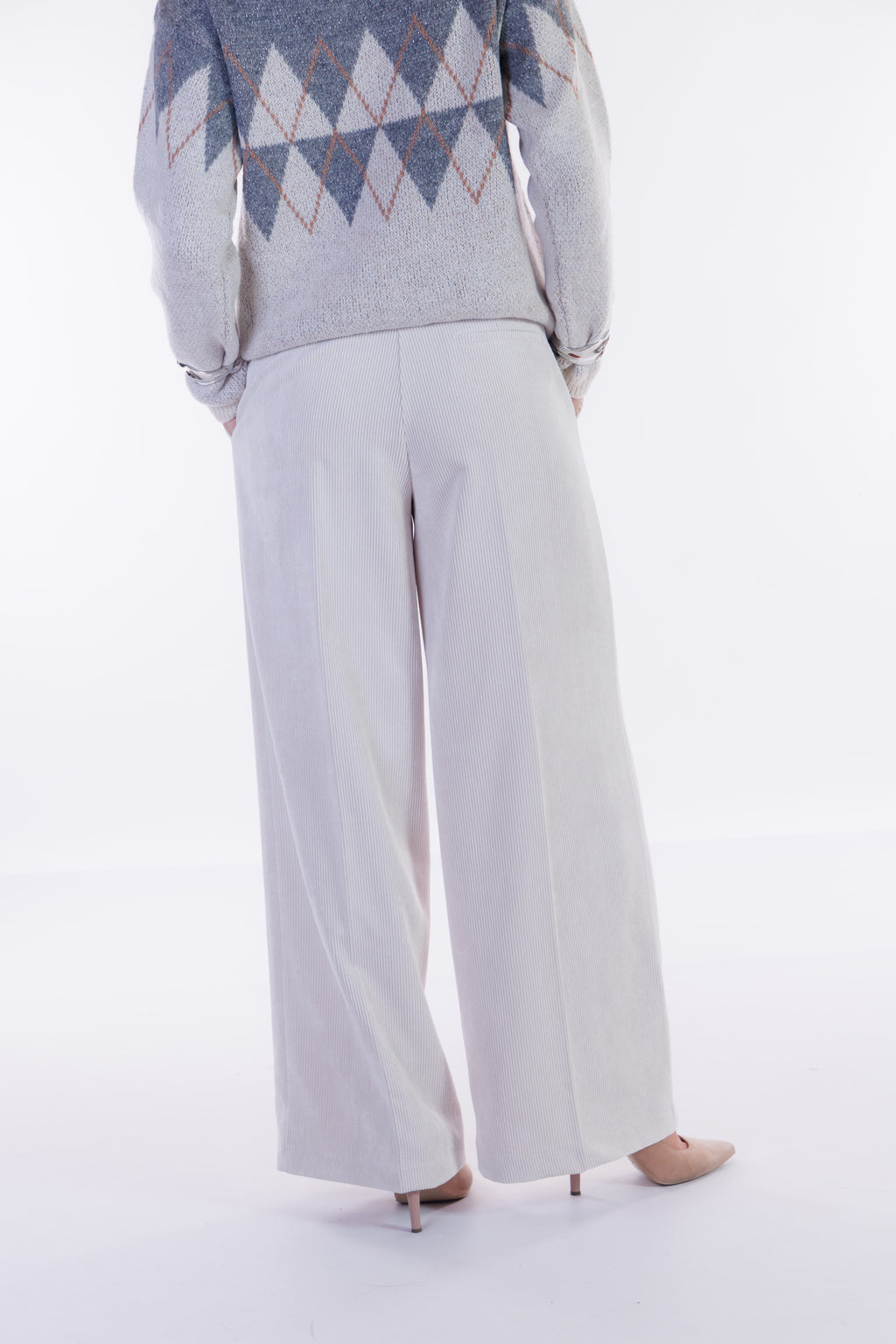 Pantalone largo velluto