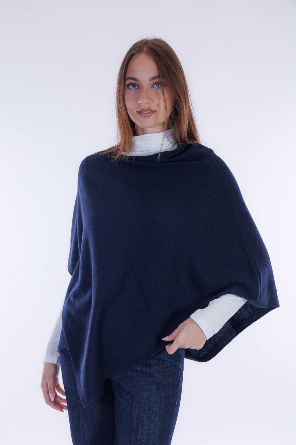 Poncho m. cashmere