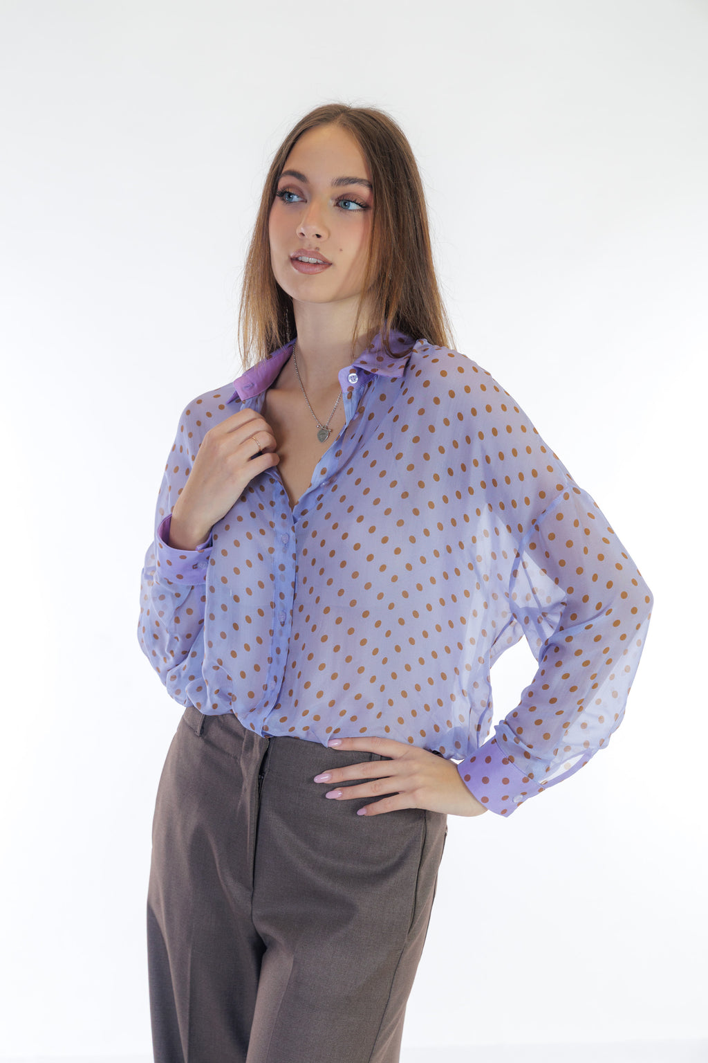Camicia over pois