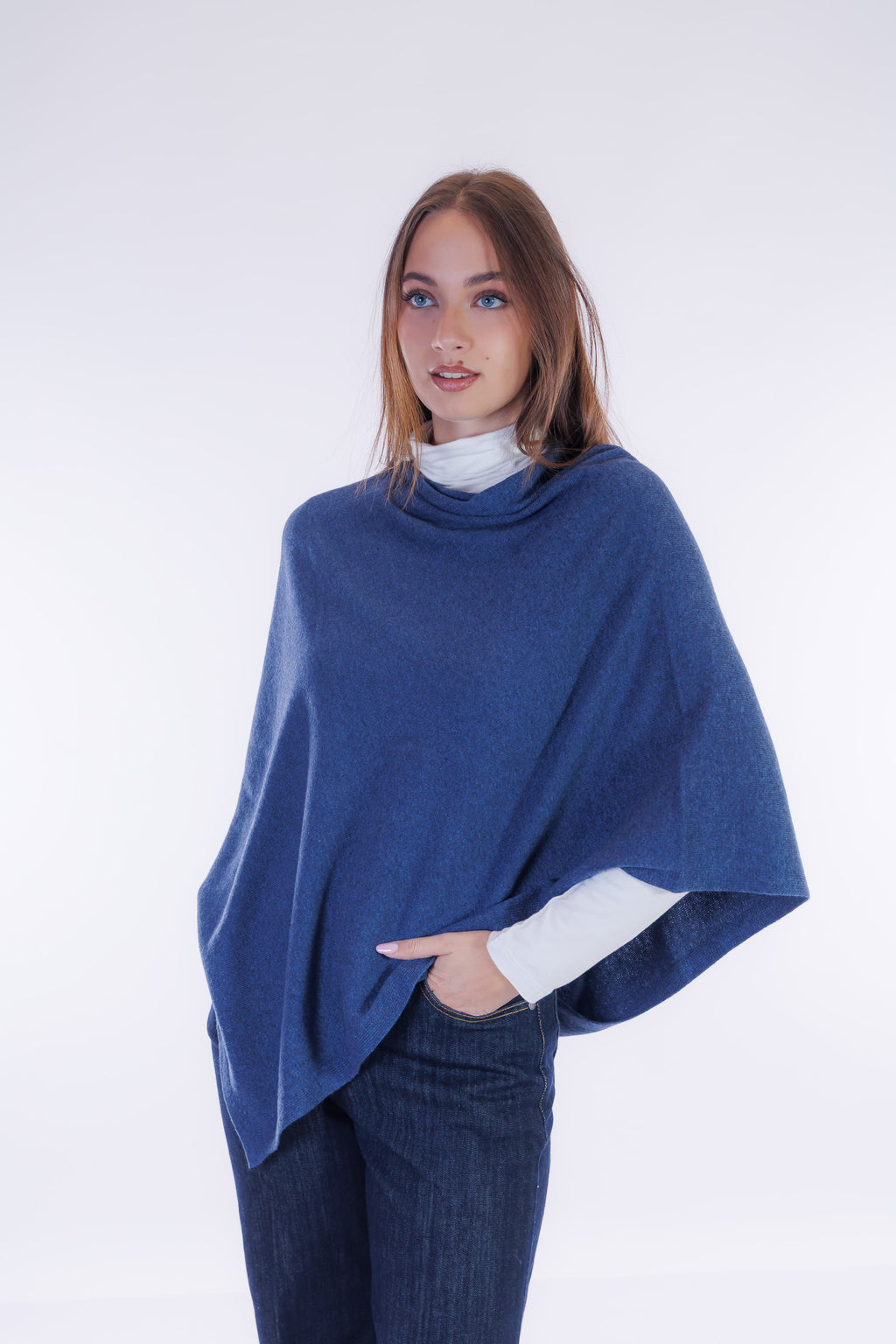Poncho m. cashmere