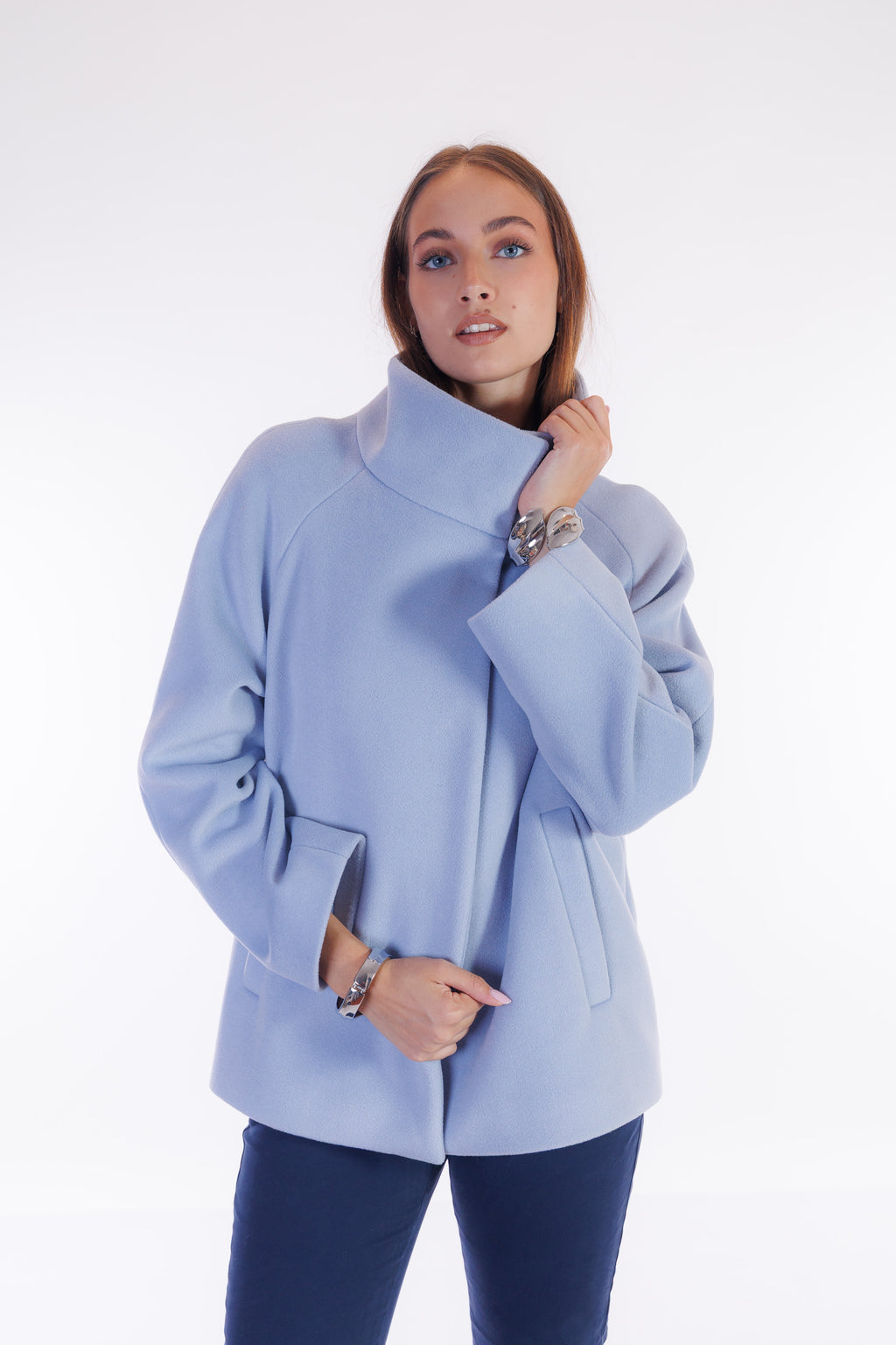 Giaccone collo in piedi velour