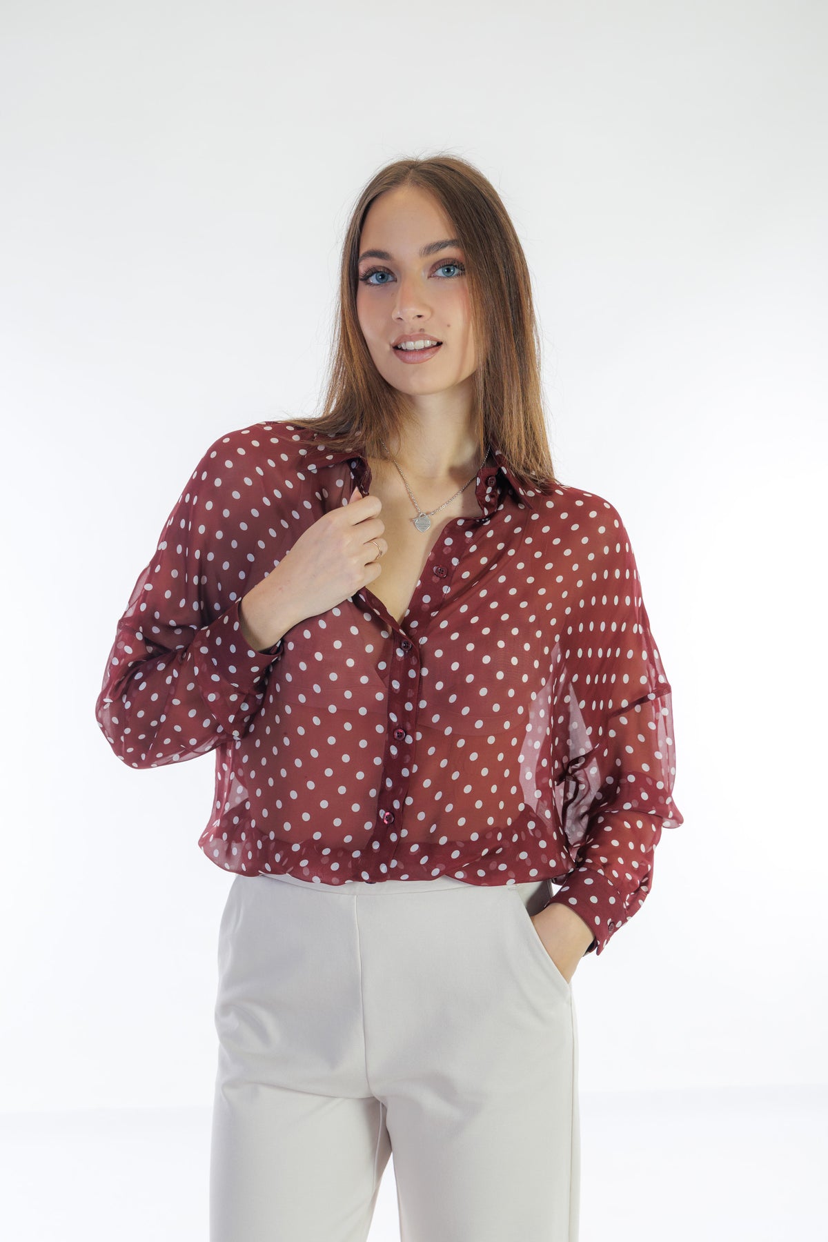 Camicia over pois