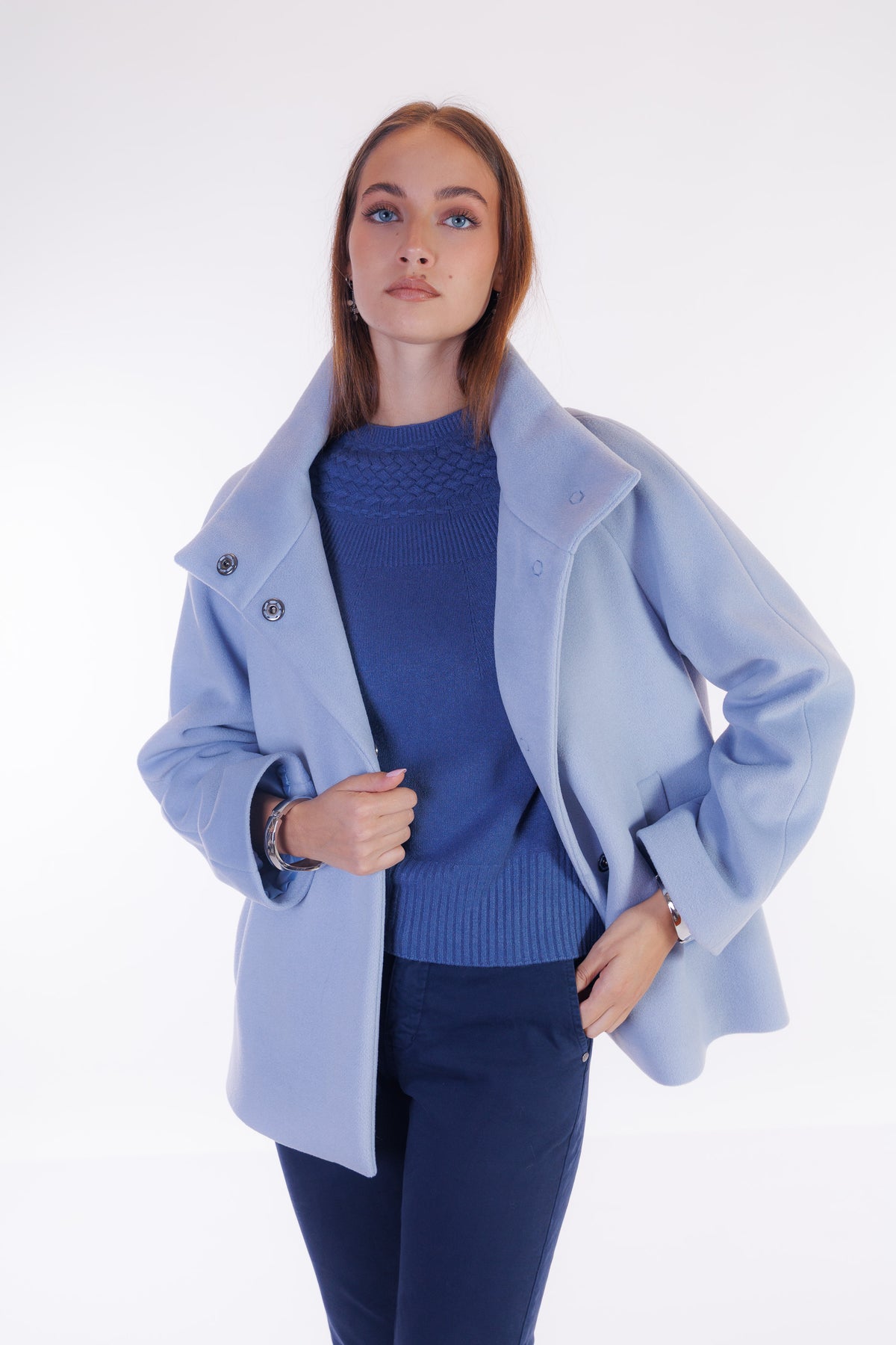 Giaccone collo in piedi velour