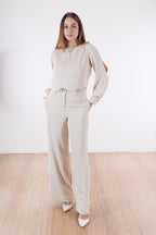 Blusa fluida anelli dorati