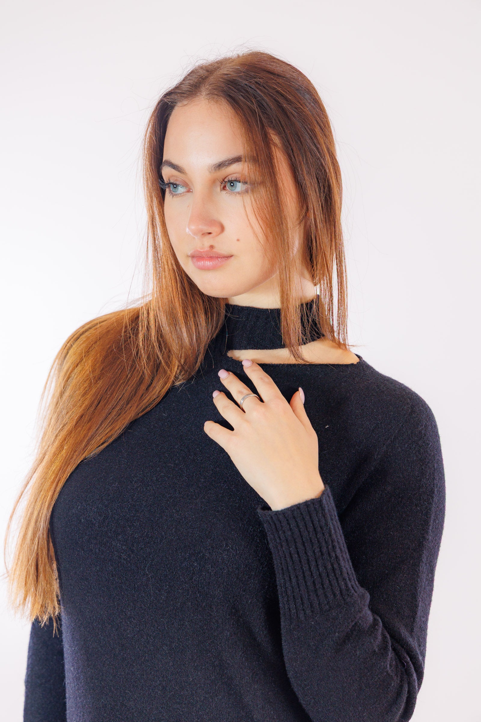 Abito maglia goccia spalla