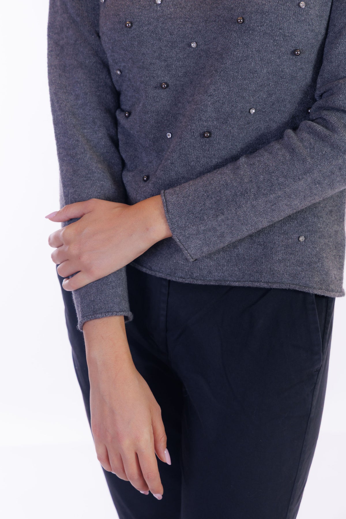 Maglia strass e perle
