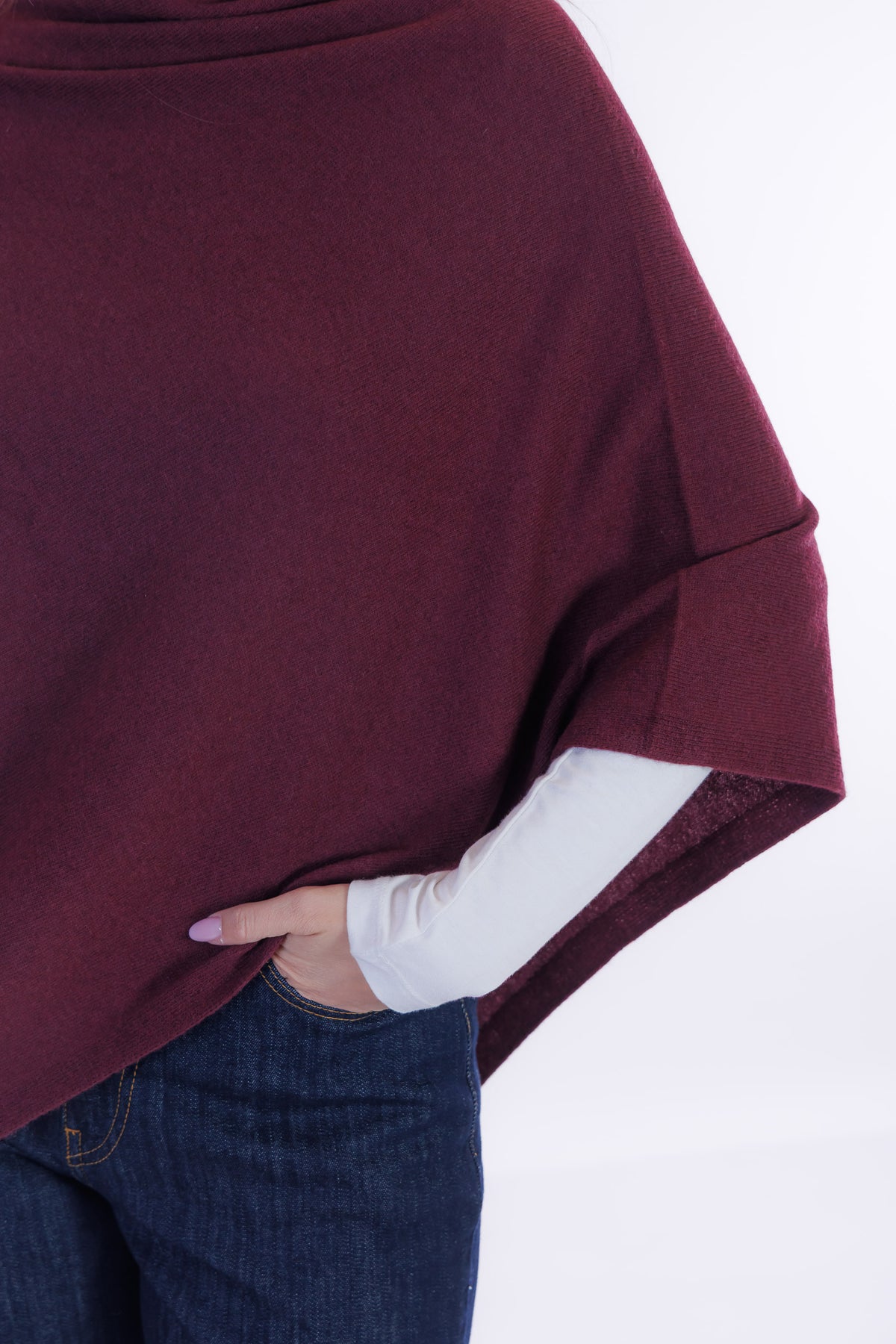 Poncho m. cashmere