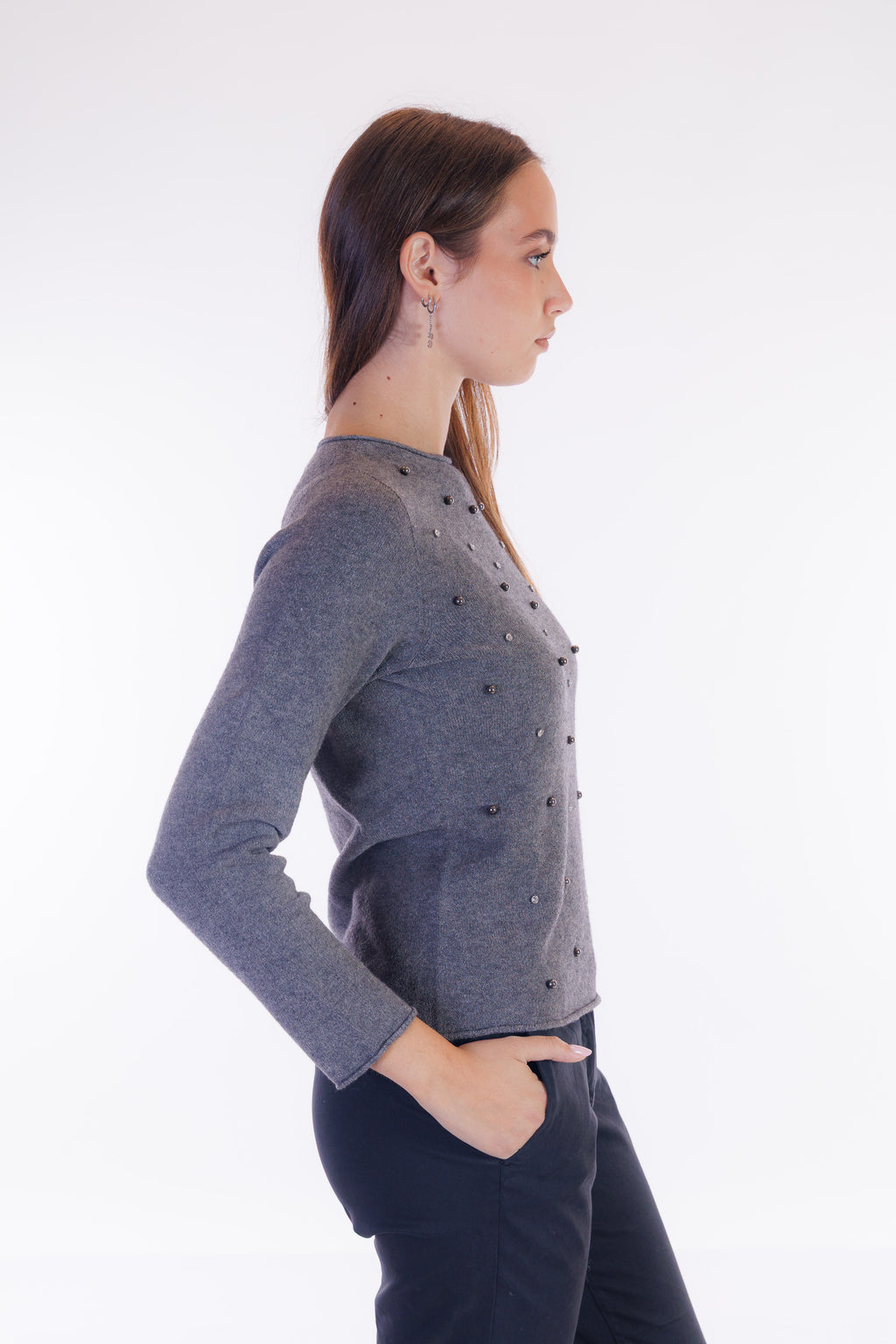 Maglia strass e perle