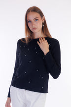 Maglia strass e perle