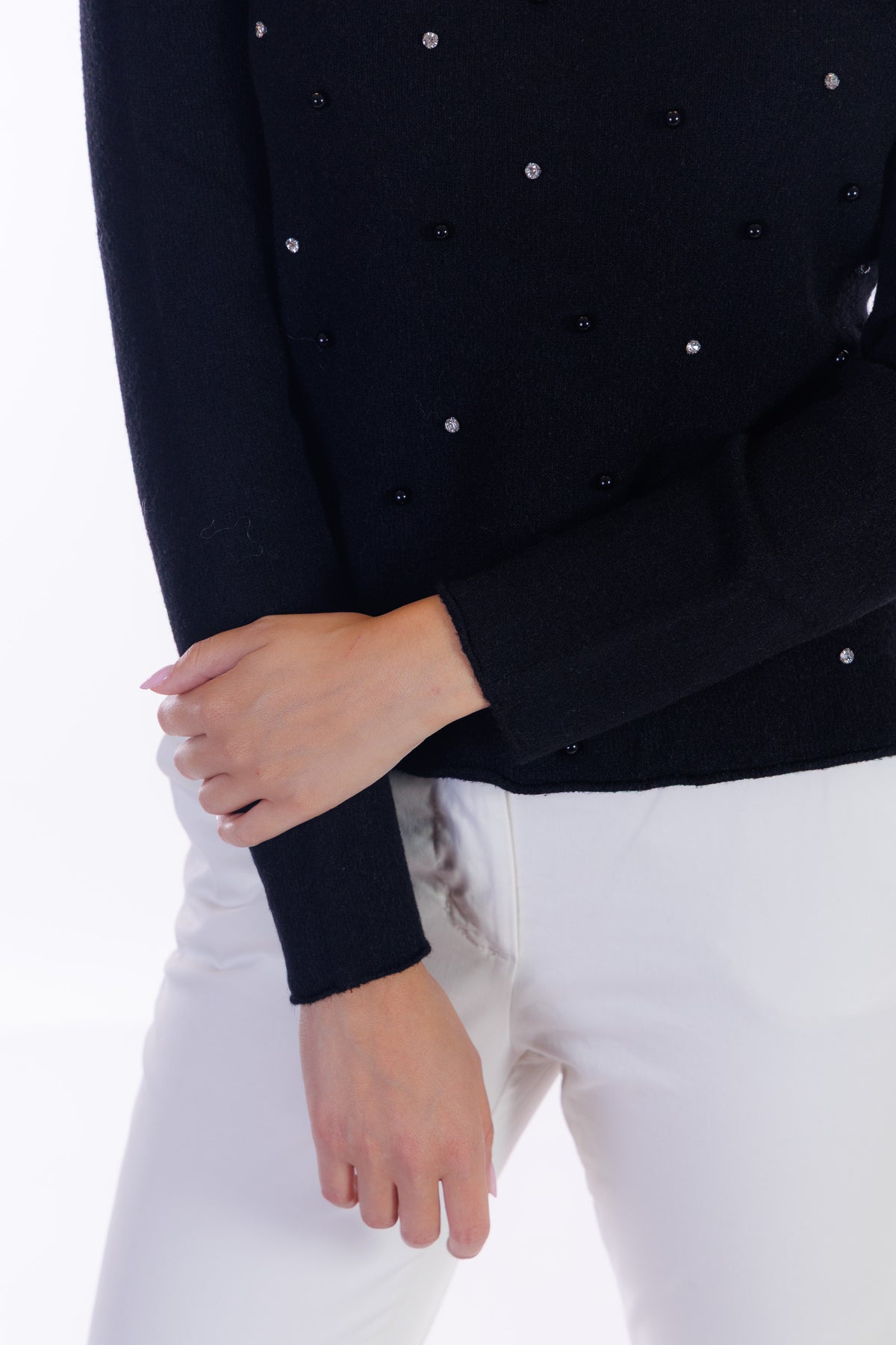 Maglia strass e perle
