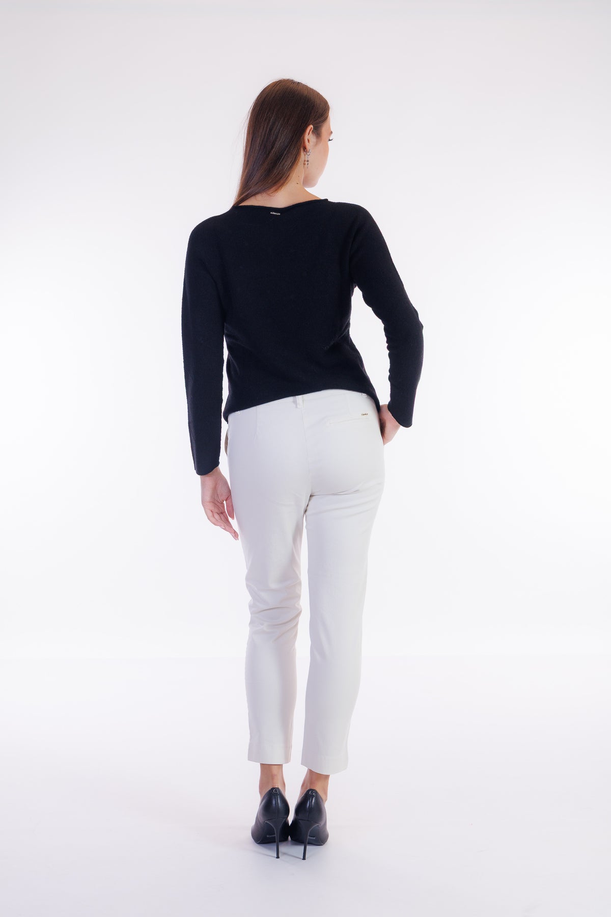 Pantalone chinos elastico lato