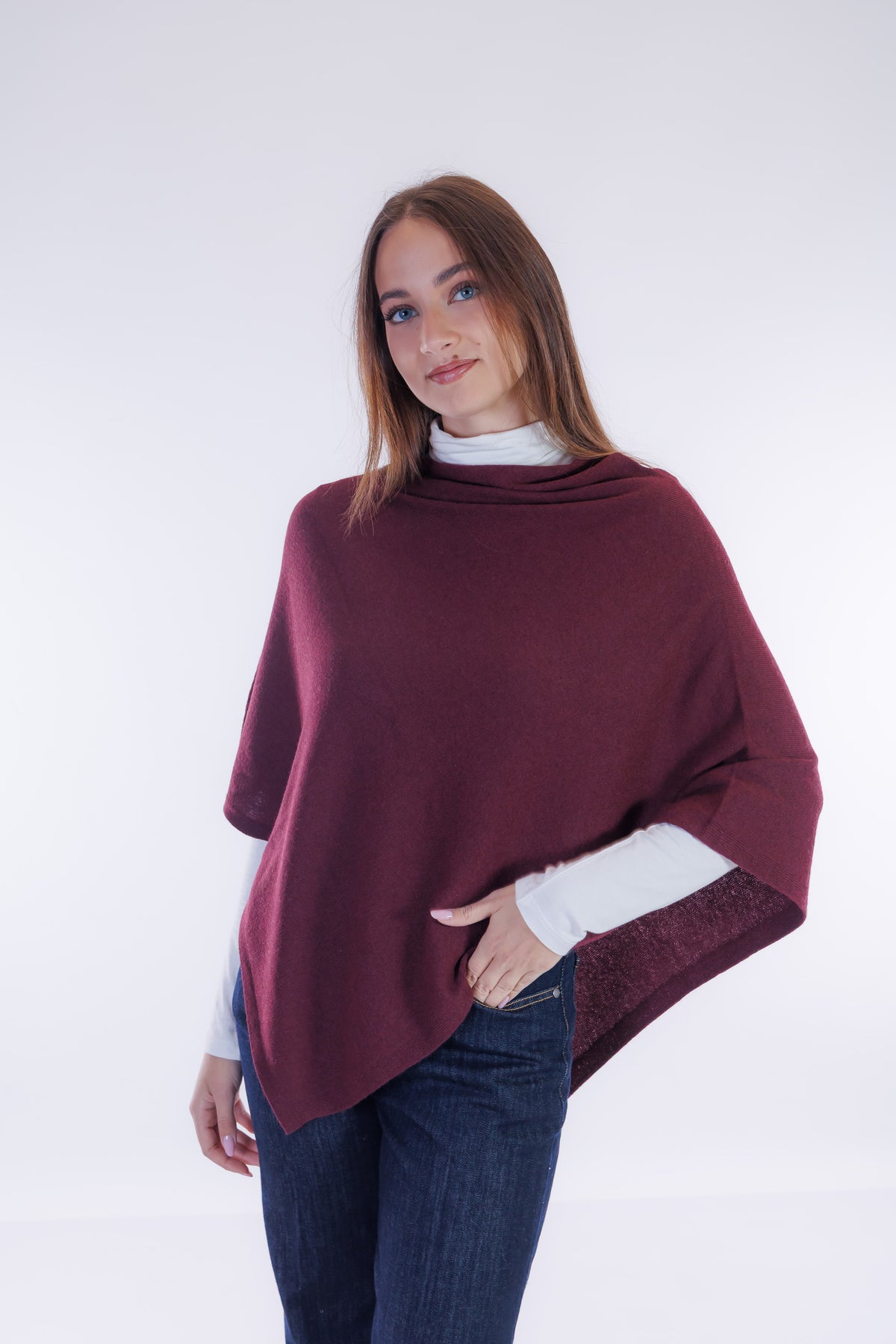 Poncho m. cashmere