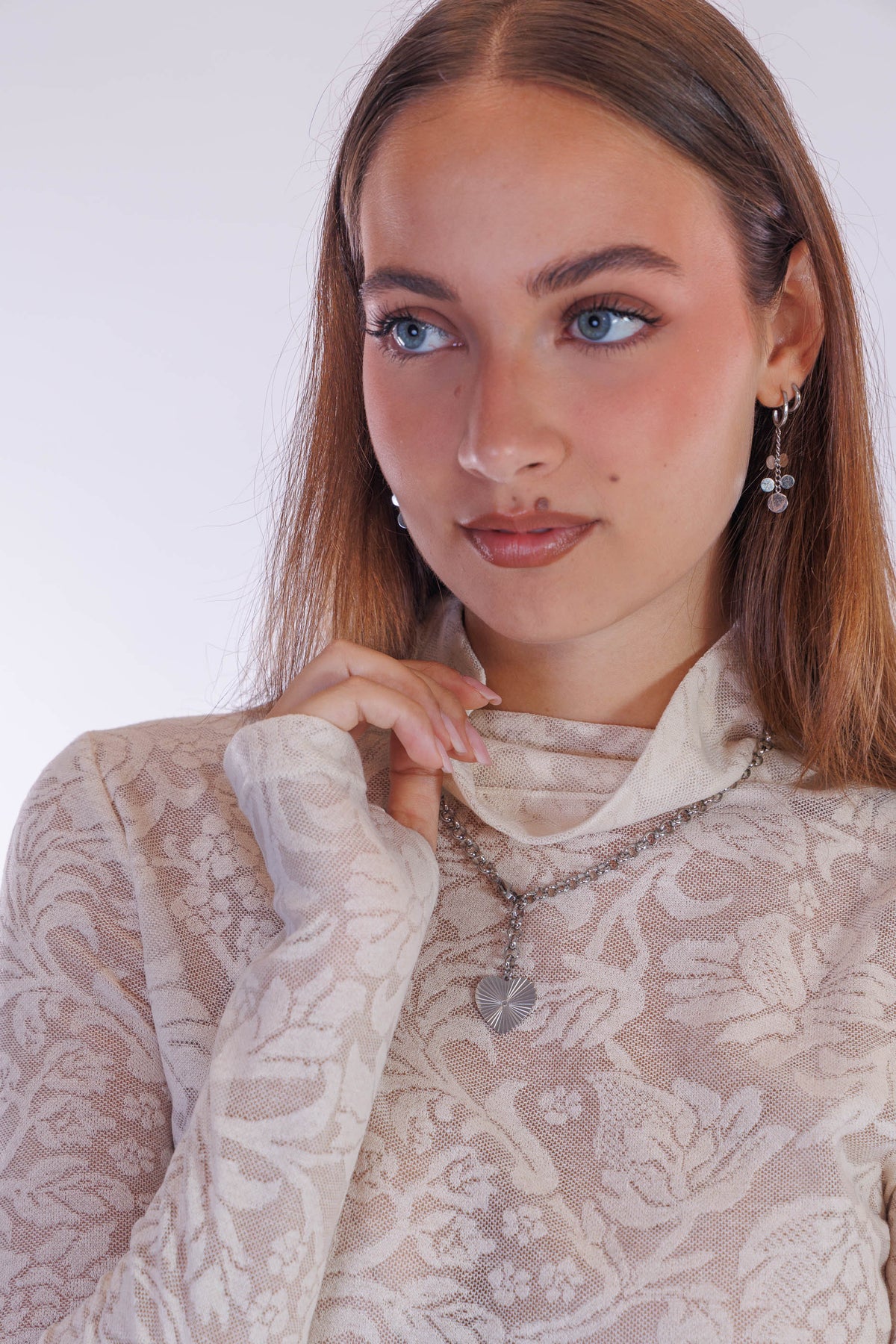Maglia pizzo collo cratere