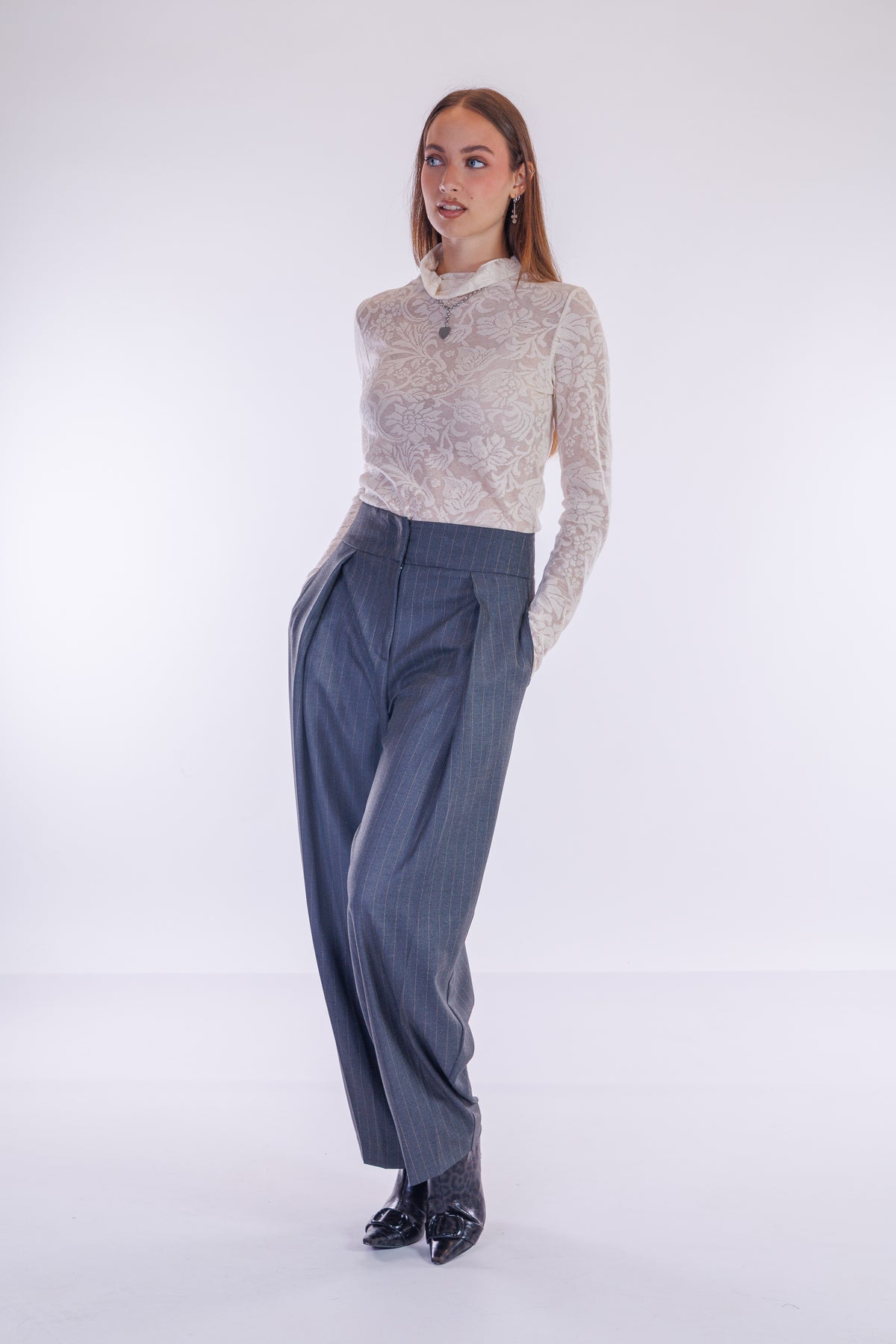 Pantalone balloon con pinces