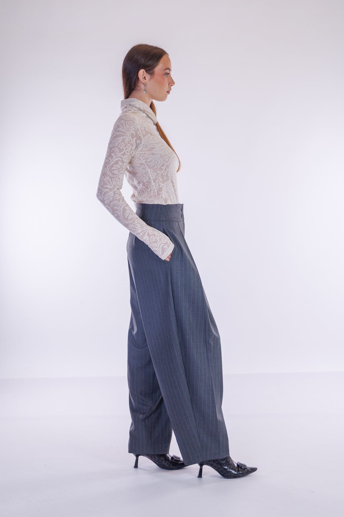 Pantalone balloon con pinces