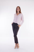 Pantalone chinos elastico lato