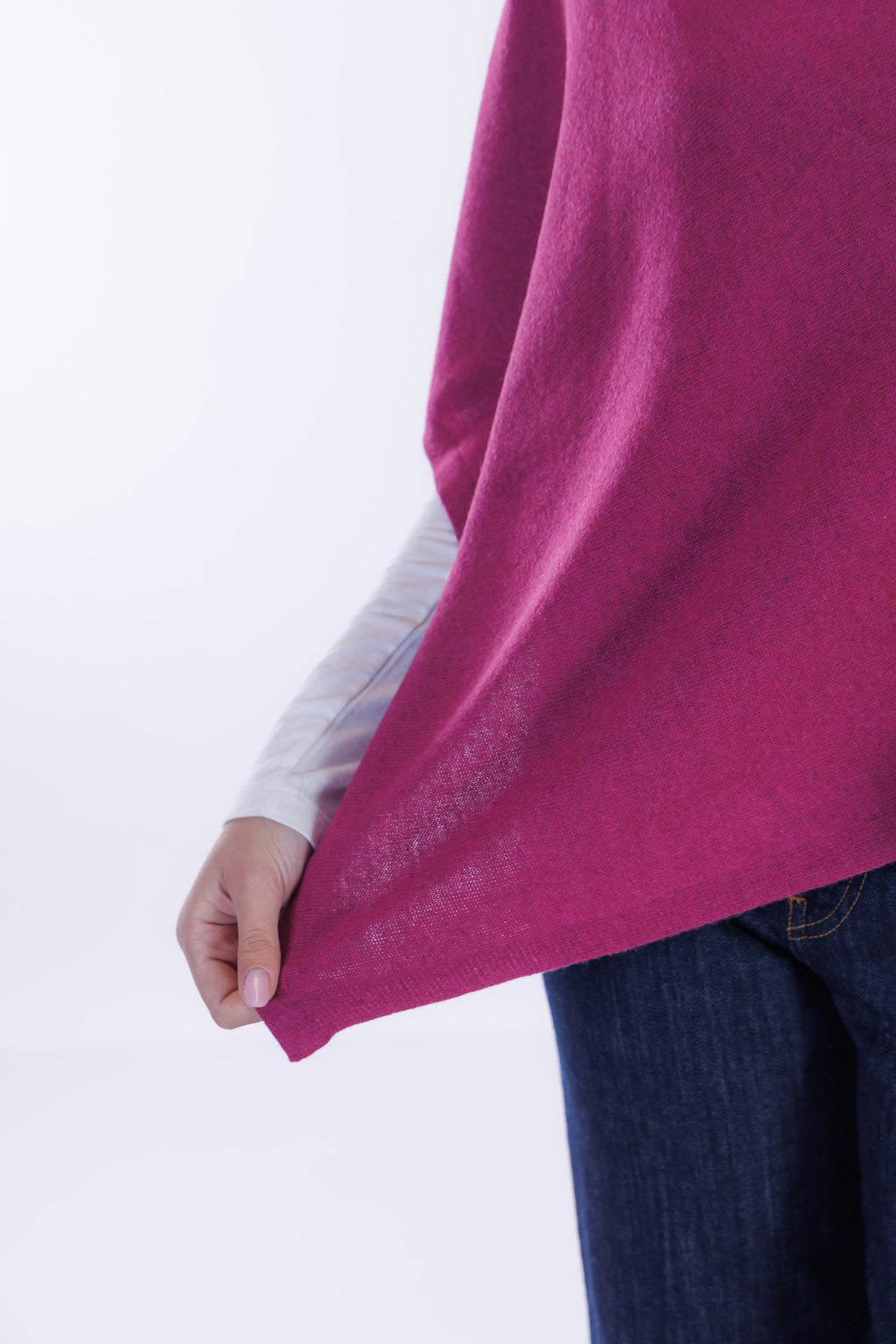 Poncho m. cashmere