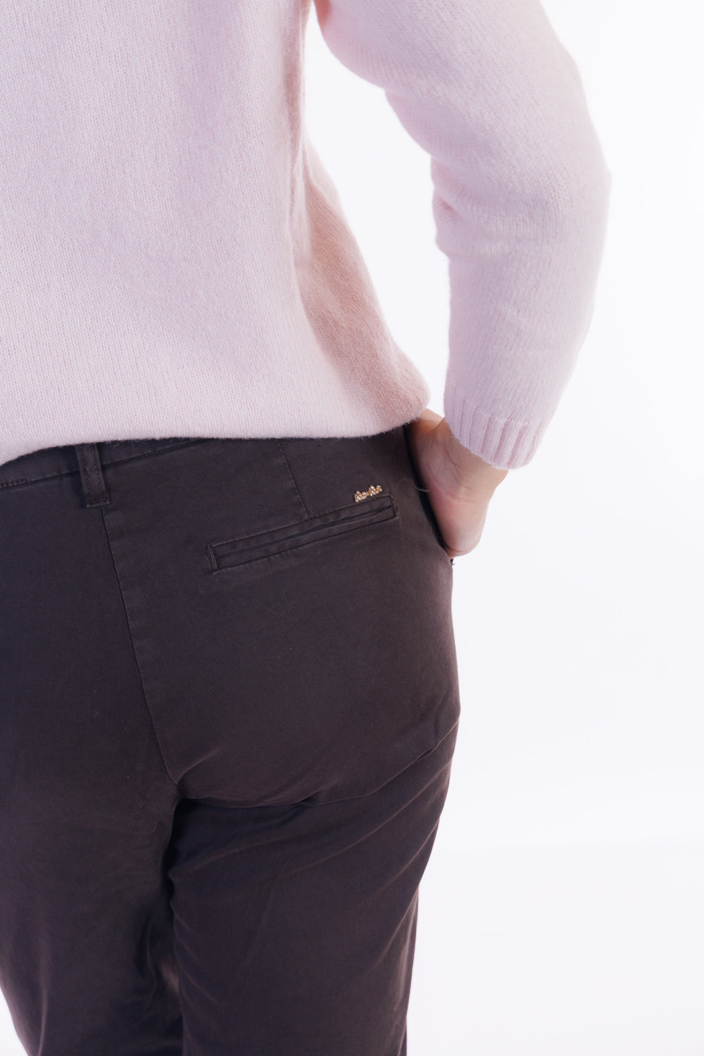 Pantalone chinos elastico lato