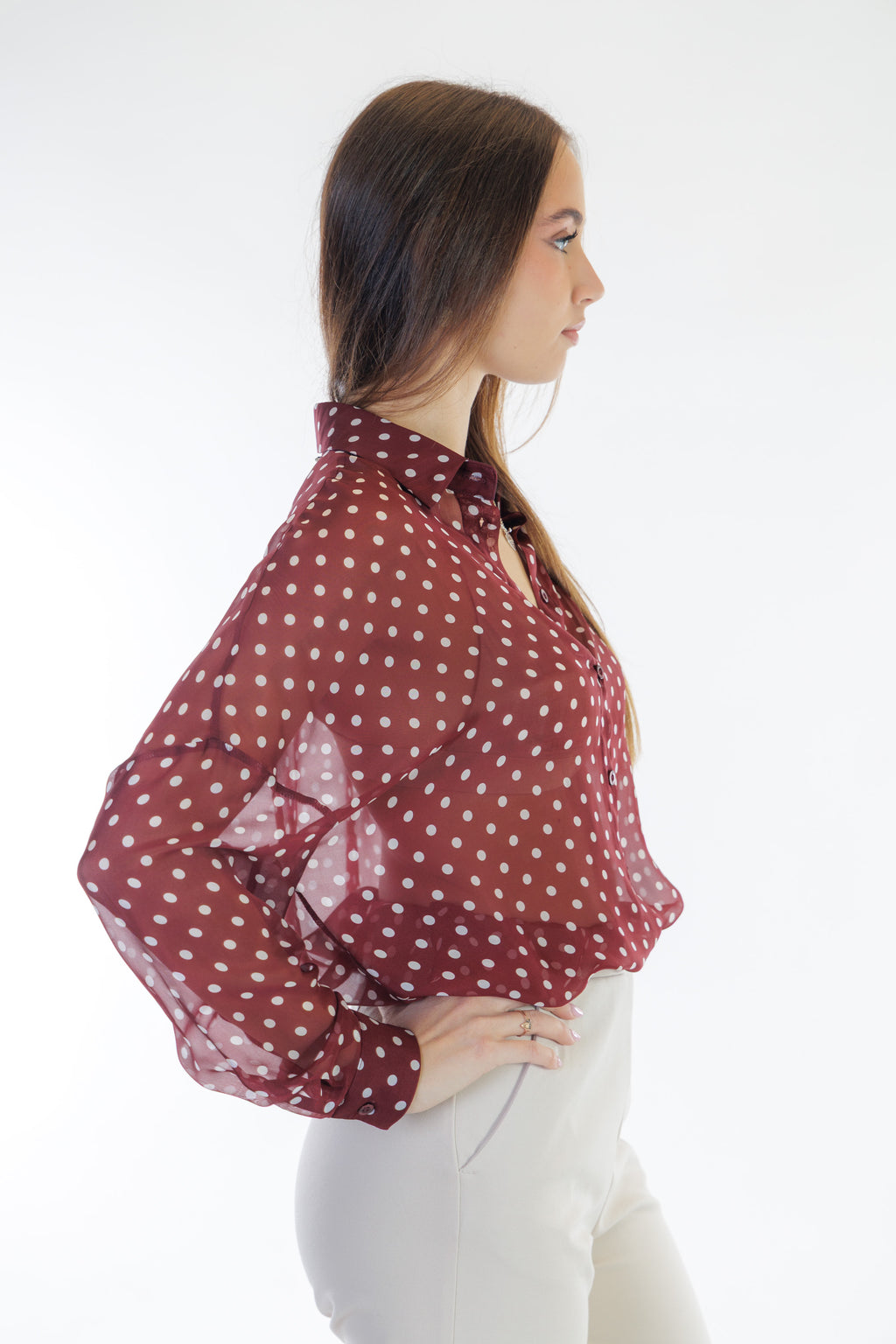 Camicia over pois