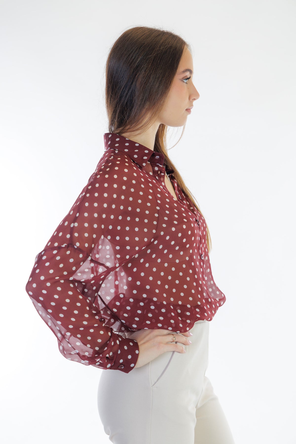 Camicia over pois