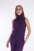 Top dolcevita micro paillettes