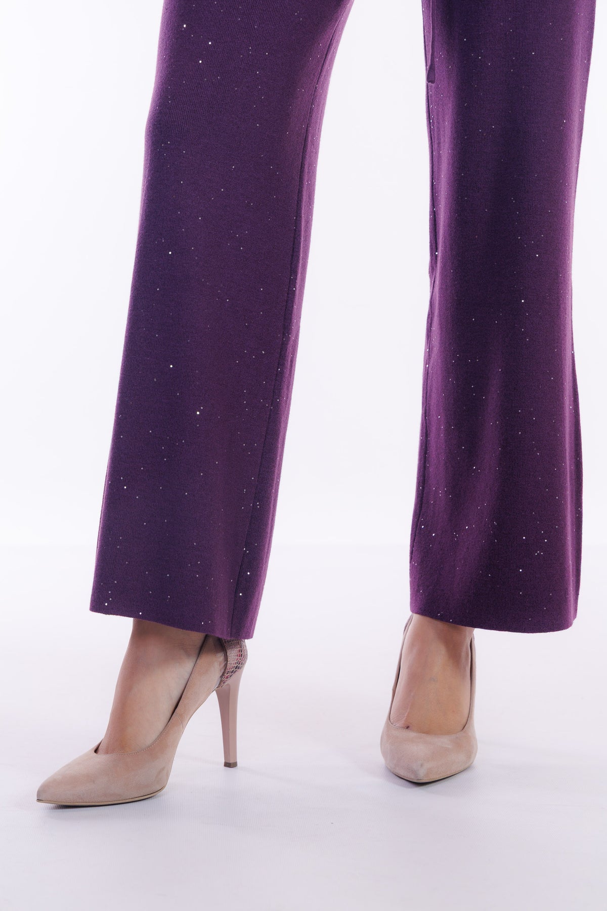 Pantalone ampio micro paillettes