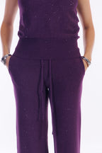 Pantalone ampio micro paillettes
