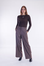 Pantalone largo flanella