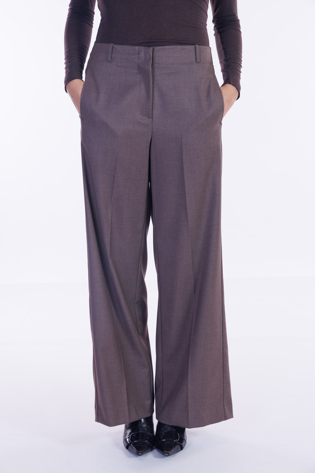 Pantalone largo flanella