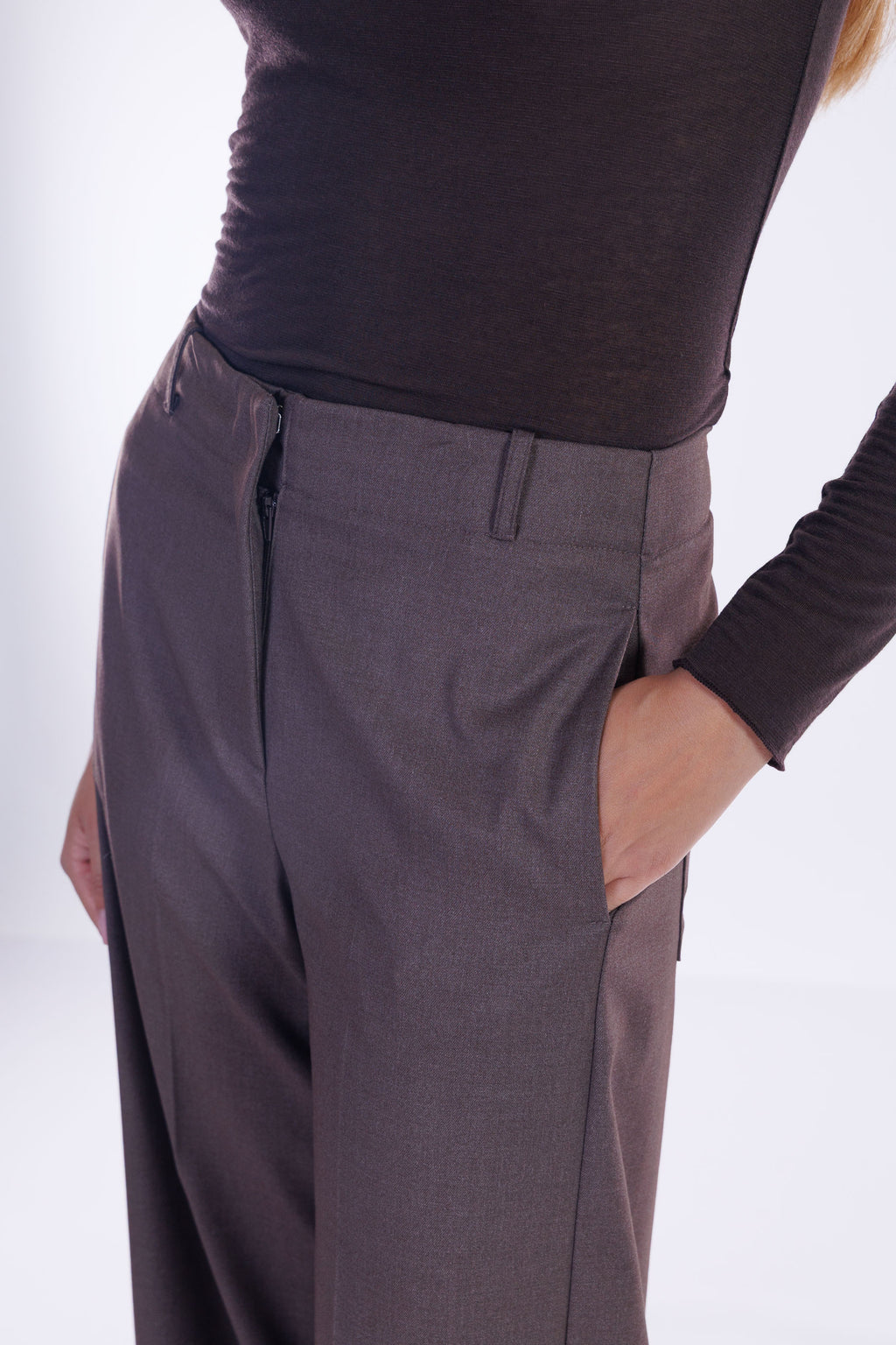 Pantalone largo flanella