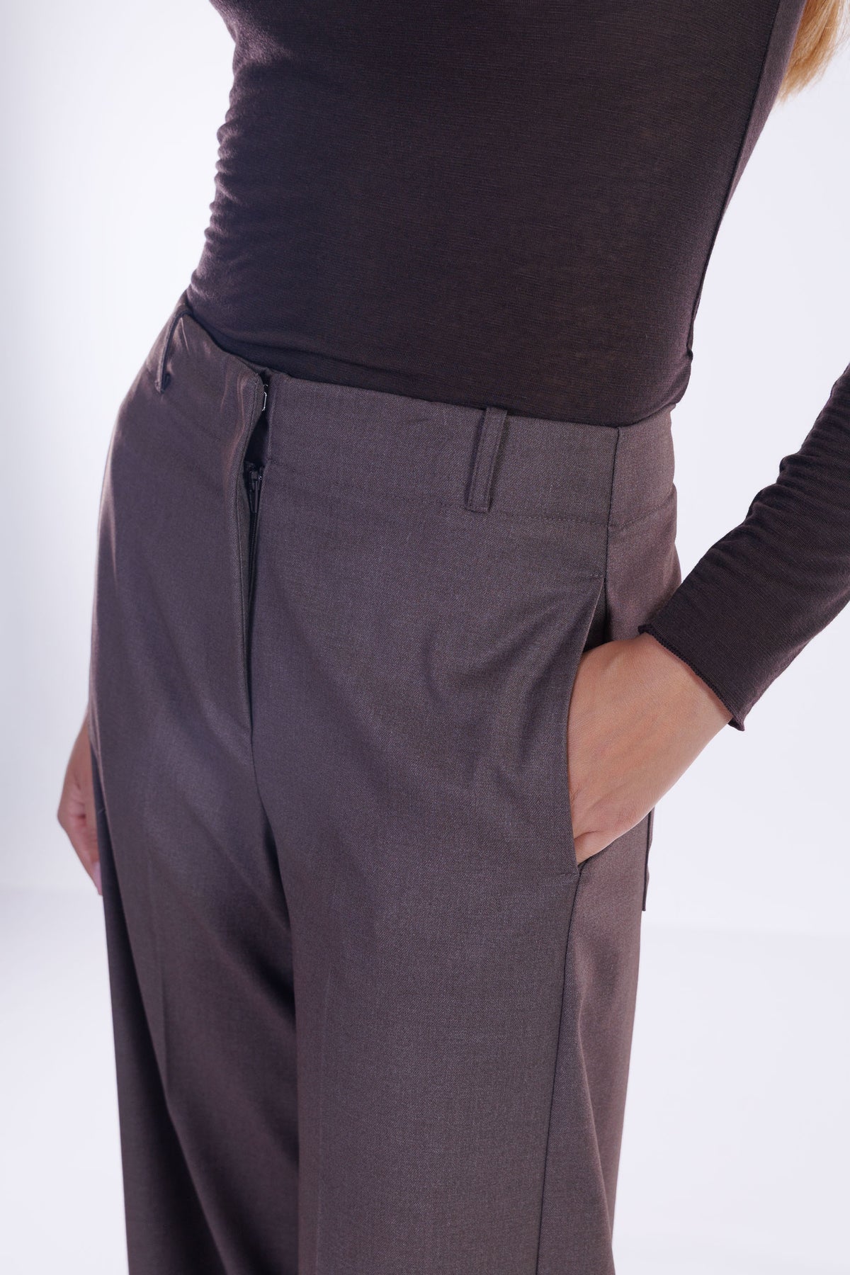 Pantalone largo flanella