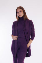 Cardigan lungo micro paillettes