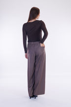 Pantalone largo flanella