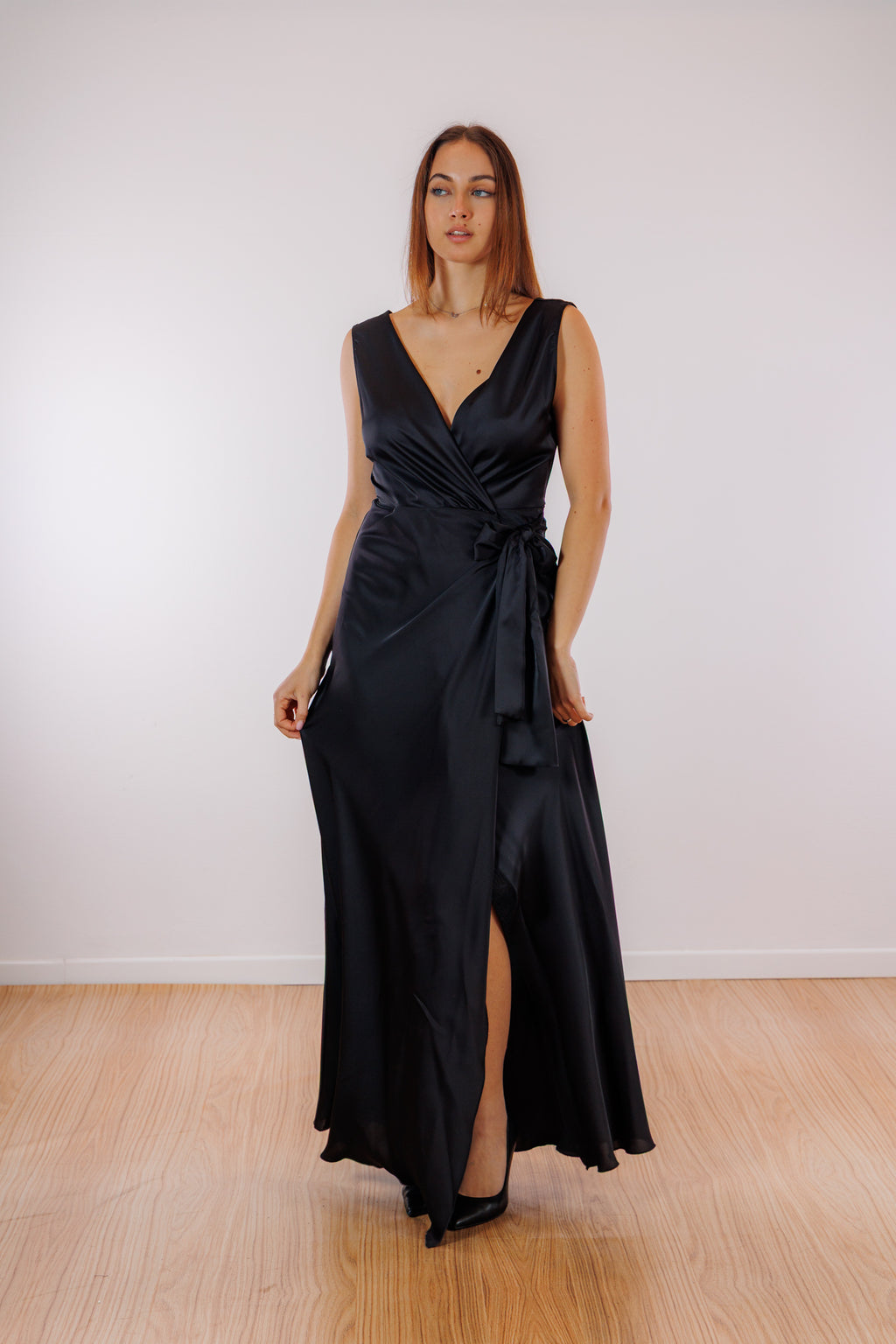 Abito incrocio satin